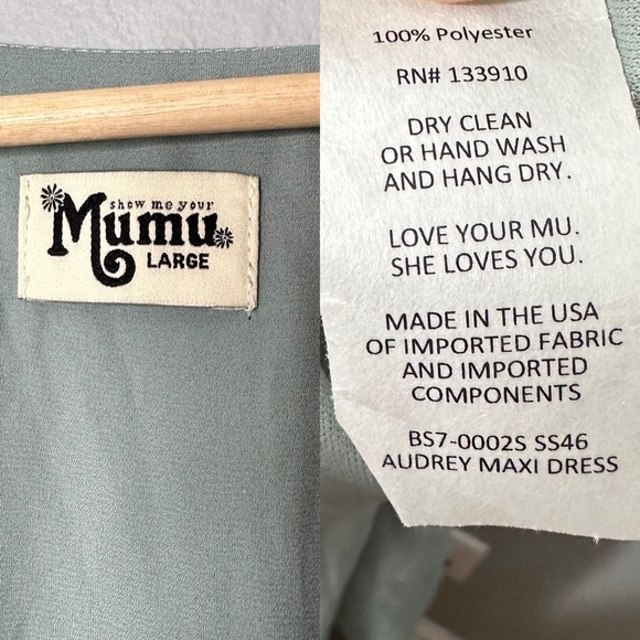 Show Me Your Mumu Audrey Bridesmaid Prom Dress Green Bouquet NEW - Picture 7 of 7